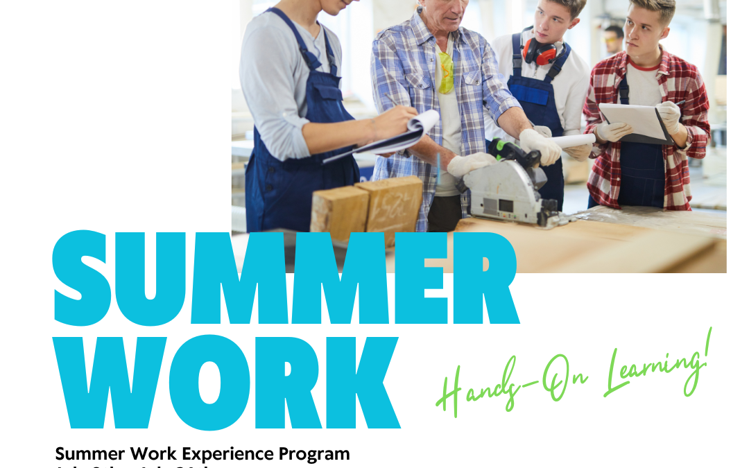 Summer Work Experience  – July 8th – July 26th